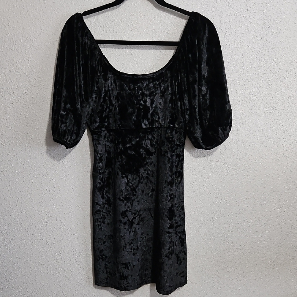 Black Velvet Mini Dress
